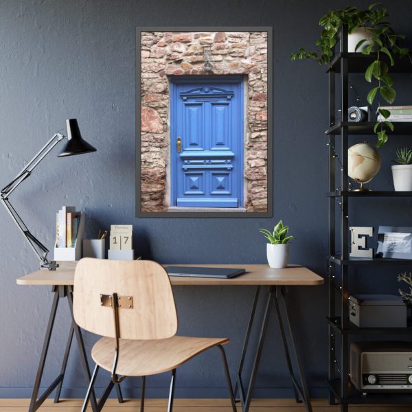 93830-122.jpg Blue Door Framed Poster