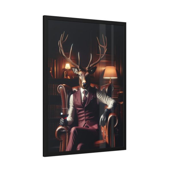 93830-13.jpg Deer Elegantly Attired Framed Poster