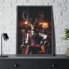 93830-15.jpg Deer Elegantly Attired Framed Poster