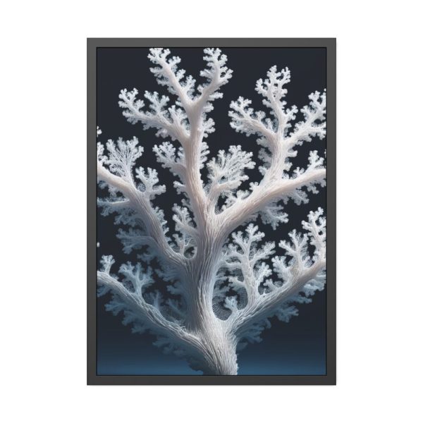 93830-16.jpg Coral Against a Dark Blue Background Framed Poster