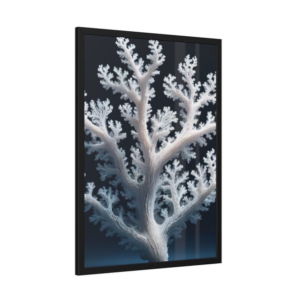93830-17.jpg Coral Against a Dark Blue Background Framed Poster