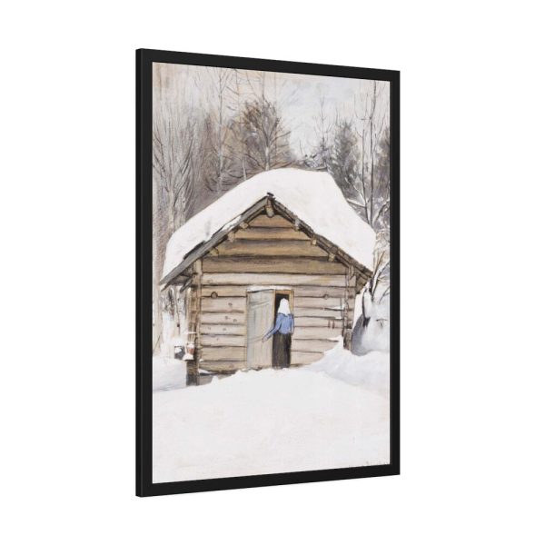 93830-21.jpg Old Woman at the Sauna Door Framed Poster