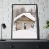 93830-23.jpg Old Woman at the Sauna Door Framed Poster