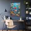 93830-30.jpg Whimsical Assortment Of Marine Life Framed Poster