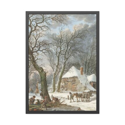 Winterlandschap by Pieter Pietersz Barbiers Framed Poster