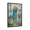 93830-65.jpg Whimsical Flowery Door Framed Poster