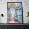 93830-71.jpg Whimsical Door With Garden of Potted Plants Framed Poster