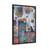 93830-81.jpg Whimsical Flowery Door Art Print Framed Poster