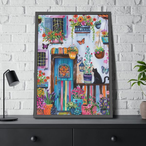 93830-83.jpg Whimsical Flowery Door Art Print Framed Poster