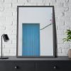 93830-99.jpg Blue Door at Santorini, Greece Framed Poster