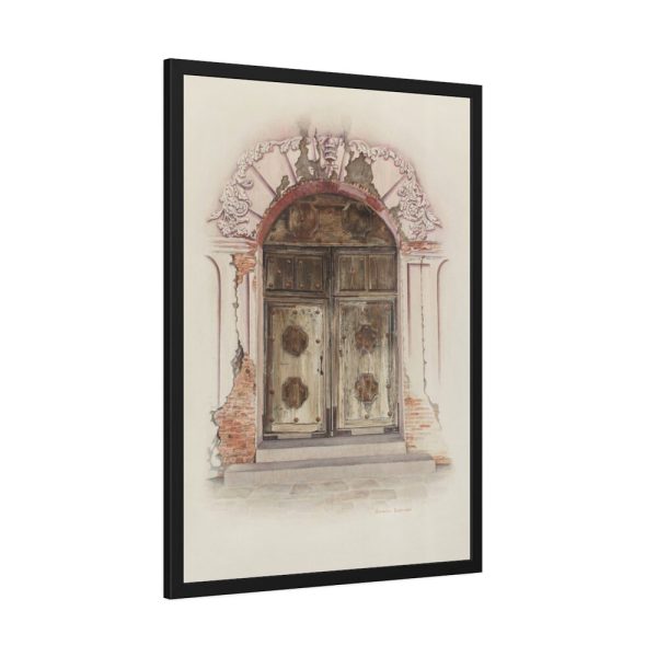93831-101.jpg Doorway and Wall Painting by Juanita Donahoo Framed Poster