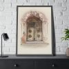93831-103.jpg Doorway and Wall Painting by Juanita Donahoo Framed Poster