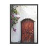 House With Pink Flowers Framed Poster