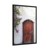 House With Pink Flowers Framed Poster