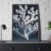 93831-19.jpg Coral Against a Dark Blue Background Framed Poster