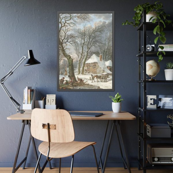 93831-2.jpg Winterlandschap by Pieter Pietersz Barbiers Framed Poster