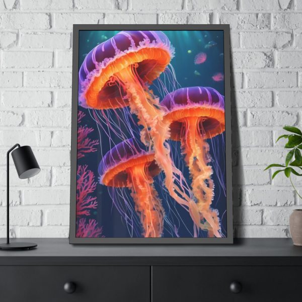 93831-39.jpg Jellyfish Fantasy Underwater Framed Poster