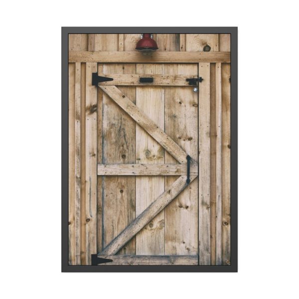 93831-48.jpg A Wooden Barn Door Framed Poster