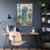 93831-66.jpg Whimsical Flowery Door Framed Poster