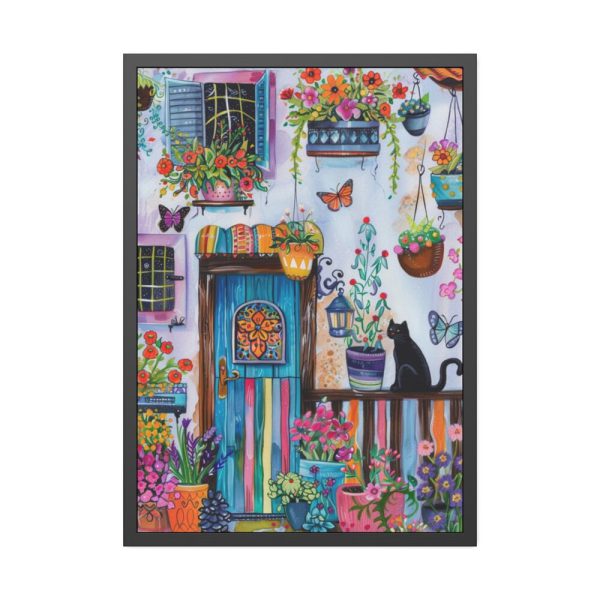93831-80.jpg Whimsical Flowery Door Art Print Framed Poster