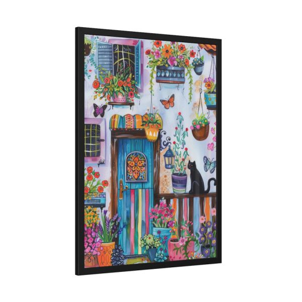 93831-81.jpg Whimsical Flowery Door Art Print Framed Poster