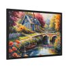93854-101.jpg Cottage By A River Framed Poster