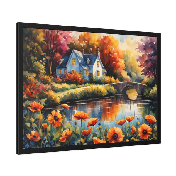 93854-121.jpg Riverside Cottage Framed Poster