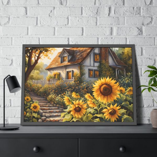 93854-127.jpg Sunflower Cottage Framed Poster