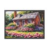 93854-132.jpg Cottage Garden Pink Flowers Framed Poster