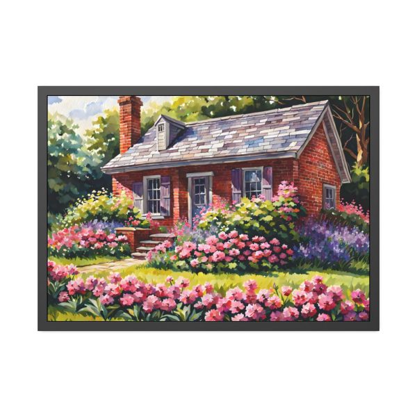 93854-132.jpg Cottage Garden Pink Flowers Framed Poster