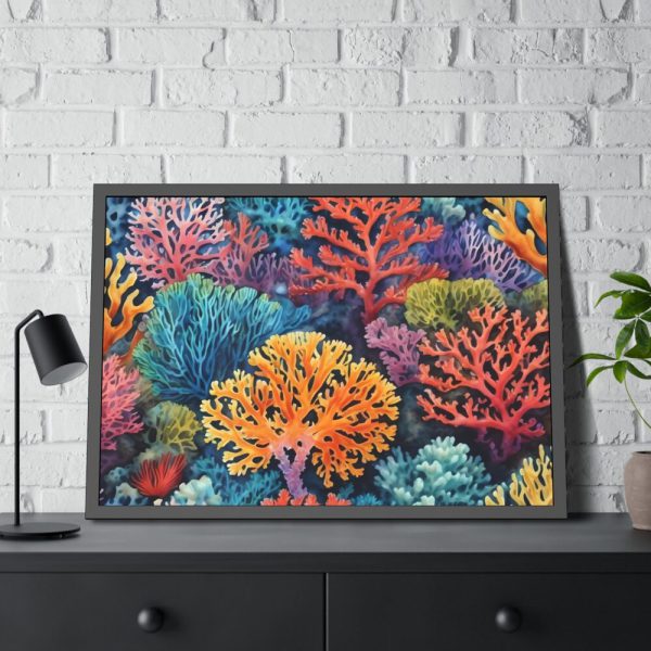 Coral Illustration Framed Poster