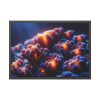 Vibrant and Dynamic Texture of Marine Corals Framed Poster