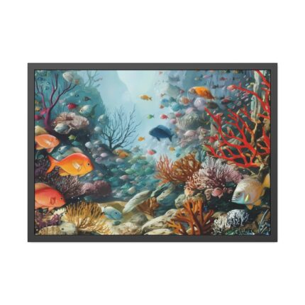 Vibrant Marine Life Scene I Framed Poster