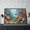 93854-183.jpg Vibrant Marine Life Scene I Framed Poster