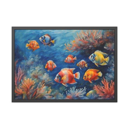 Tropical Fish And Coral Framed Poster