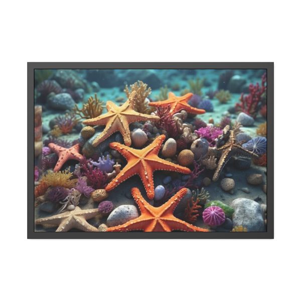 93854-200.jpg Assortment Of Colorful Starfish Framed Poster