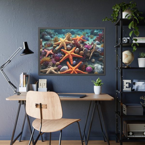 93854-202.jpg Assortment Of Colorful Starfish Framed Poster