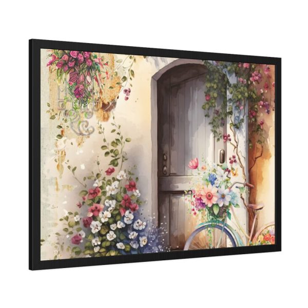 93854-217.jpg Watercolor Floral Front Door Bike Framed Poster