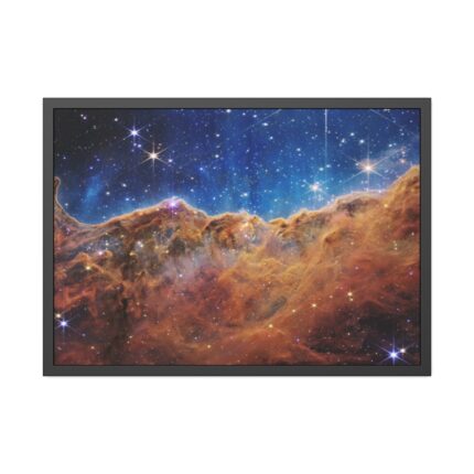 Cosmic Cliffs in the Carina Nebula Framed Poster