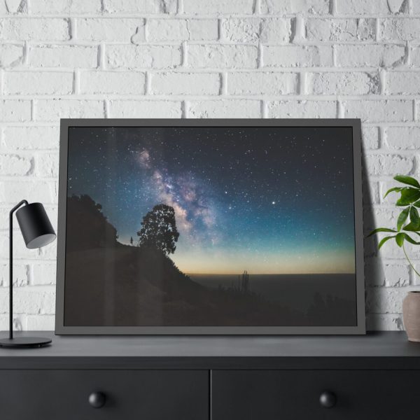 93854-243.jpg Milky Way Background Framed Poster