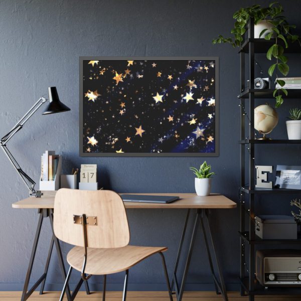 93854-262.jpg Yellow Stars Framed Poster
