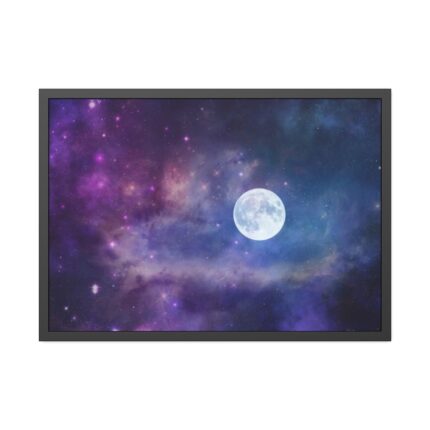 Moon Cosmos Stars Sky Framed Poster
