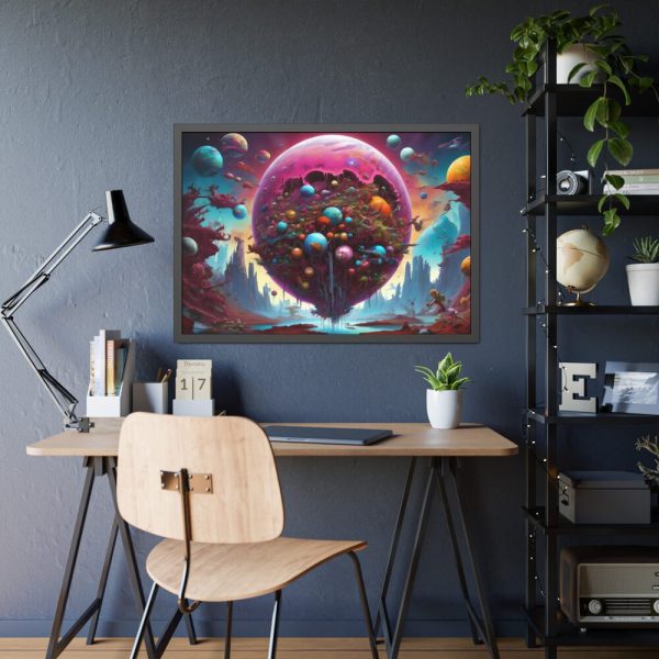 93854-330.jpg Planet Surreal World Fantasy Framed Poster