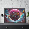 93854-331.jpg Planet Surreal World Fantasy Framed Poster