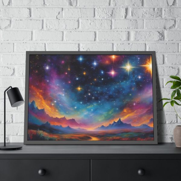 93854-351.jpg Fantasy Landscape Starry Sky Framed Poster