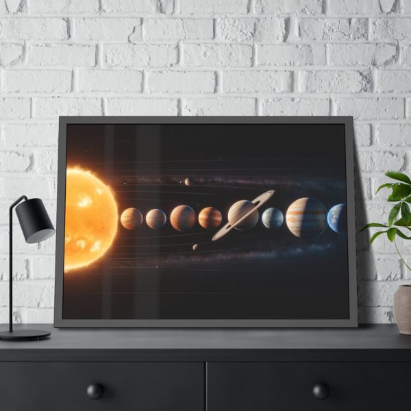 93854-415.jpg Solar System With Nine Planets Framed Poster