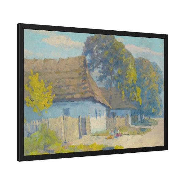 93854-77.jpg Village Motif by Lajos Csordák Framed Poster