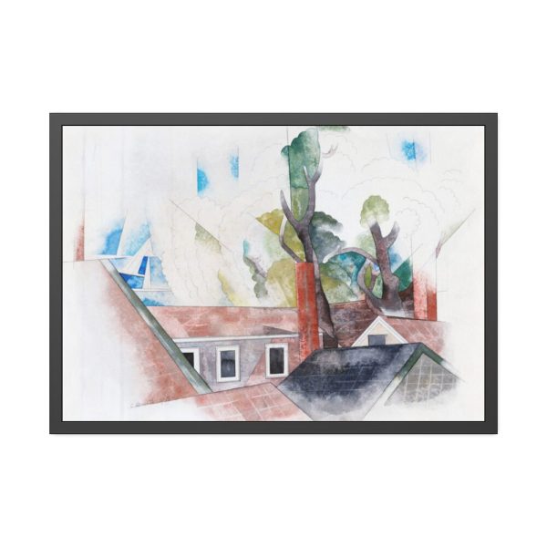 Rooftops and Trees by Charles Demuth Framed Poster
