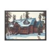 93854-88.jpg Snow Covered Log Cabin in the Forest Framed Poster