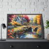 93855-100.jpg Cottage By A River Framed Poster